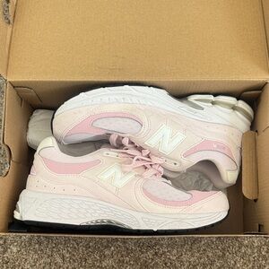 New Balance 2002 Light Pink and White Running Shoes